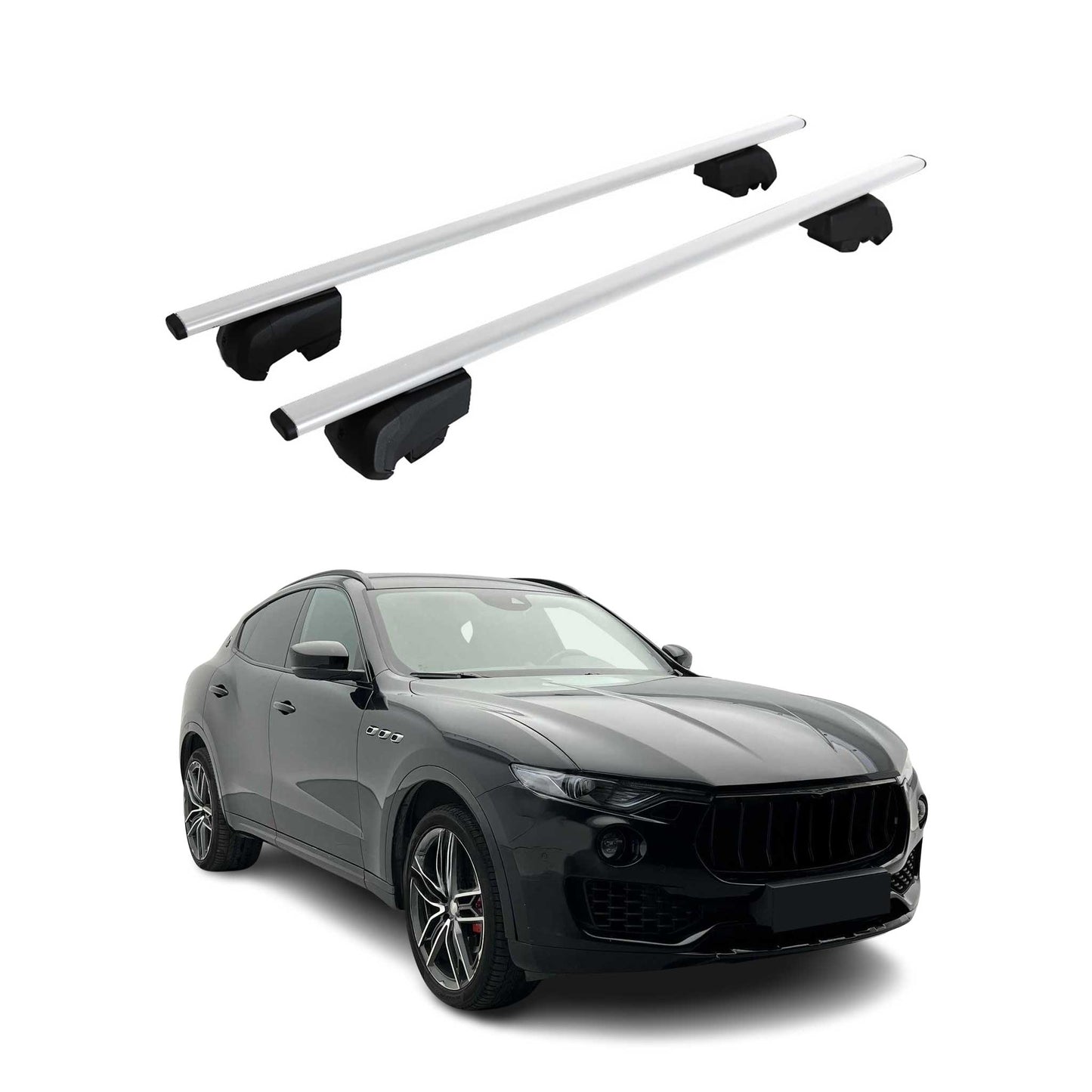 Dachträger Grundtäger für Maserati Levante 2016-2024 75kg Metall Silber 2 tlg