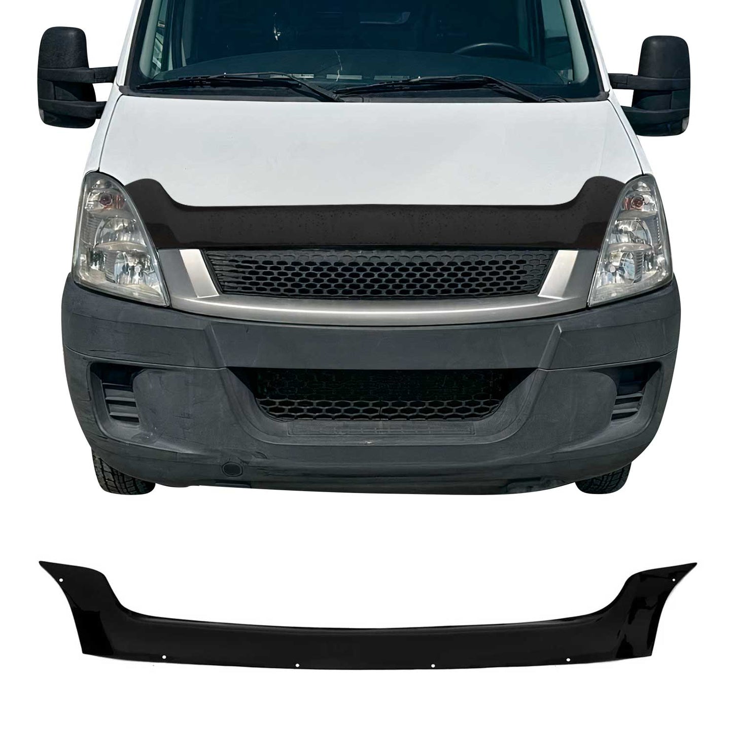 Motorhaube Deflektor Steinschlagschutz für Iveco Daily IV 2006-2011 Schwarz