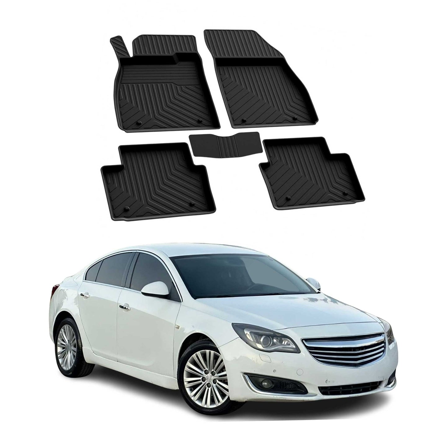 2008-2017 Opel Insignia Fußmatten Gummi Schwarz 4 tlg