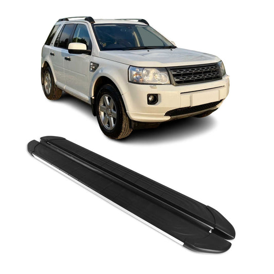 Trittbretter Seitenschweller für Land Rover Freelander 2006-2014 Schwarz