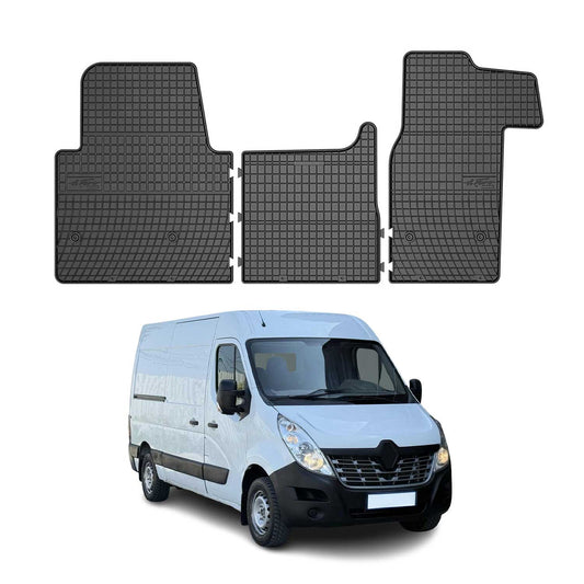 2010-2024 Renault Master Fußmatten Gummi Schwarz 3 tlg