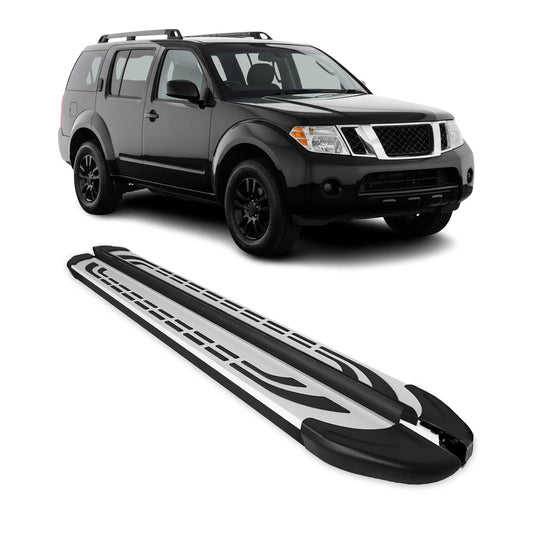 Trittbretter Schweller Seitenbretter für Nissan Pathfinder 2005-2012 Alu Schwarz
