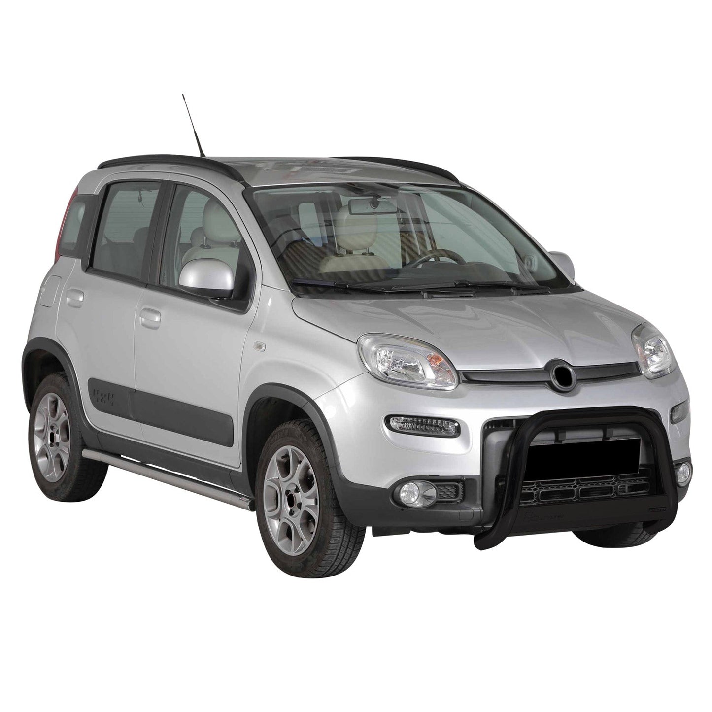 Bară de protecție/buton față pentru Fiat Panda 4 2012-2022, ø63mm, oțel, negru