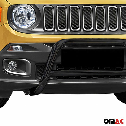 Bară de protecție față pentru Jeep Renegade 2014-2024, oțel, neagră, cu ABE (omologare de tip germană).