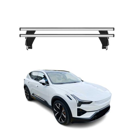 Menabo Portbagaj de plafon pentru Polestar 2 2020-2025 Gri aluminiu, 2 piese