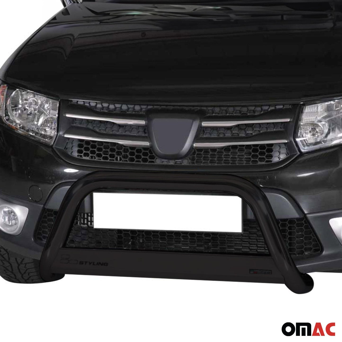 Bară de protecție/buton față pentru Sandero Stepway 2012-2016, ø63mm, oțel, negru