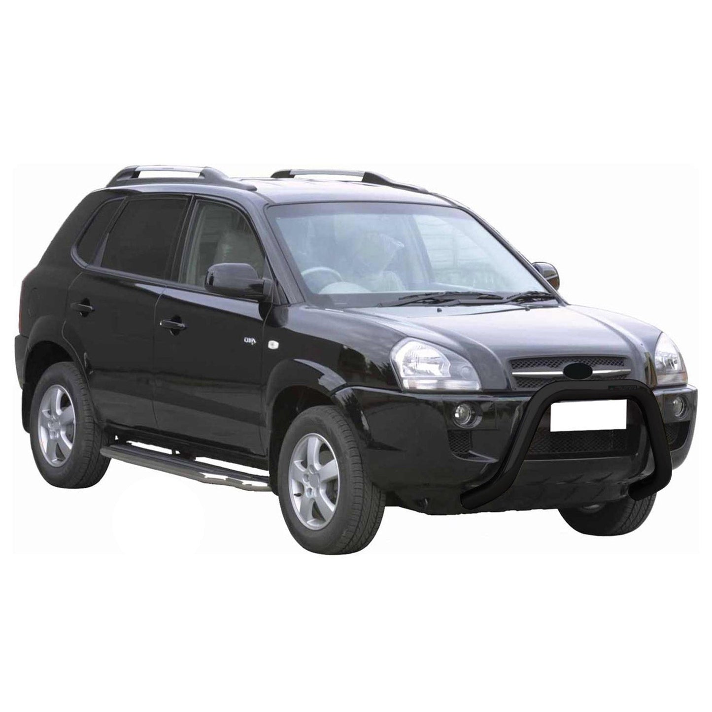 Bară de protecție/buton față pentru Hyundai Tucson 2004-2009, ø76mm, oțel, negru