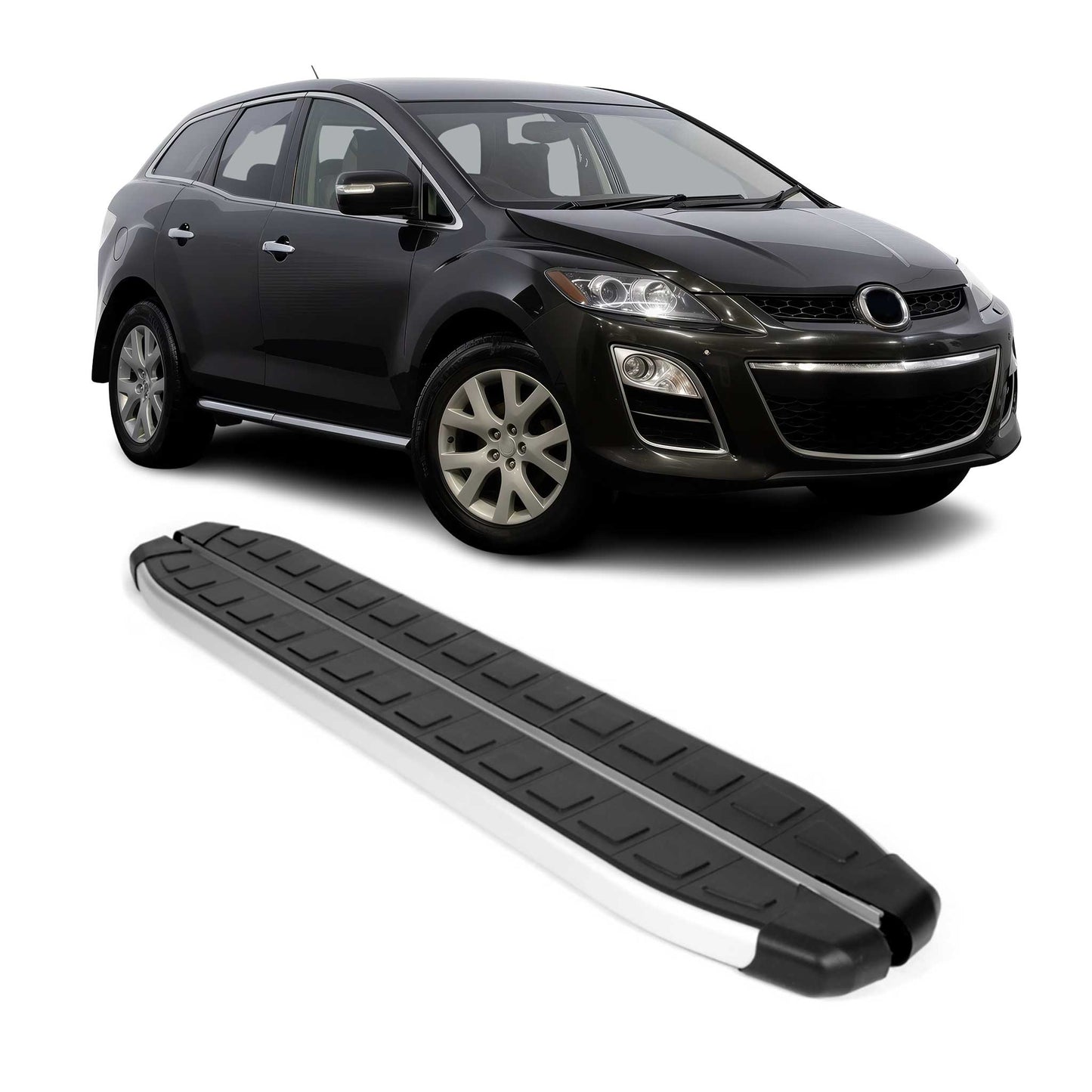 Seitenschweller Seitenbretter Trittbretter für Mazda CX-7 2006-2012 Alu Schwarz