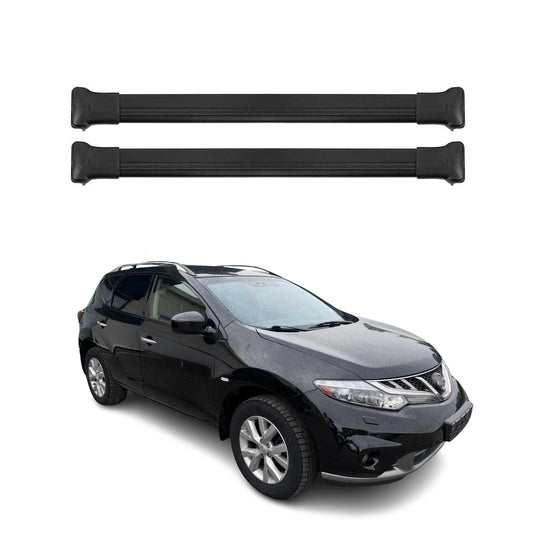 Portbagaj de plafon pentru Nissan Murano 2007-2014 75kg aluminiu negru 2 buc