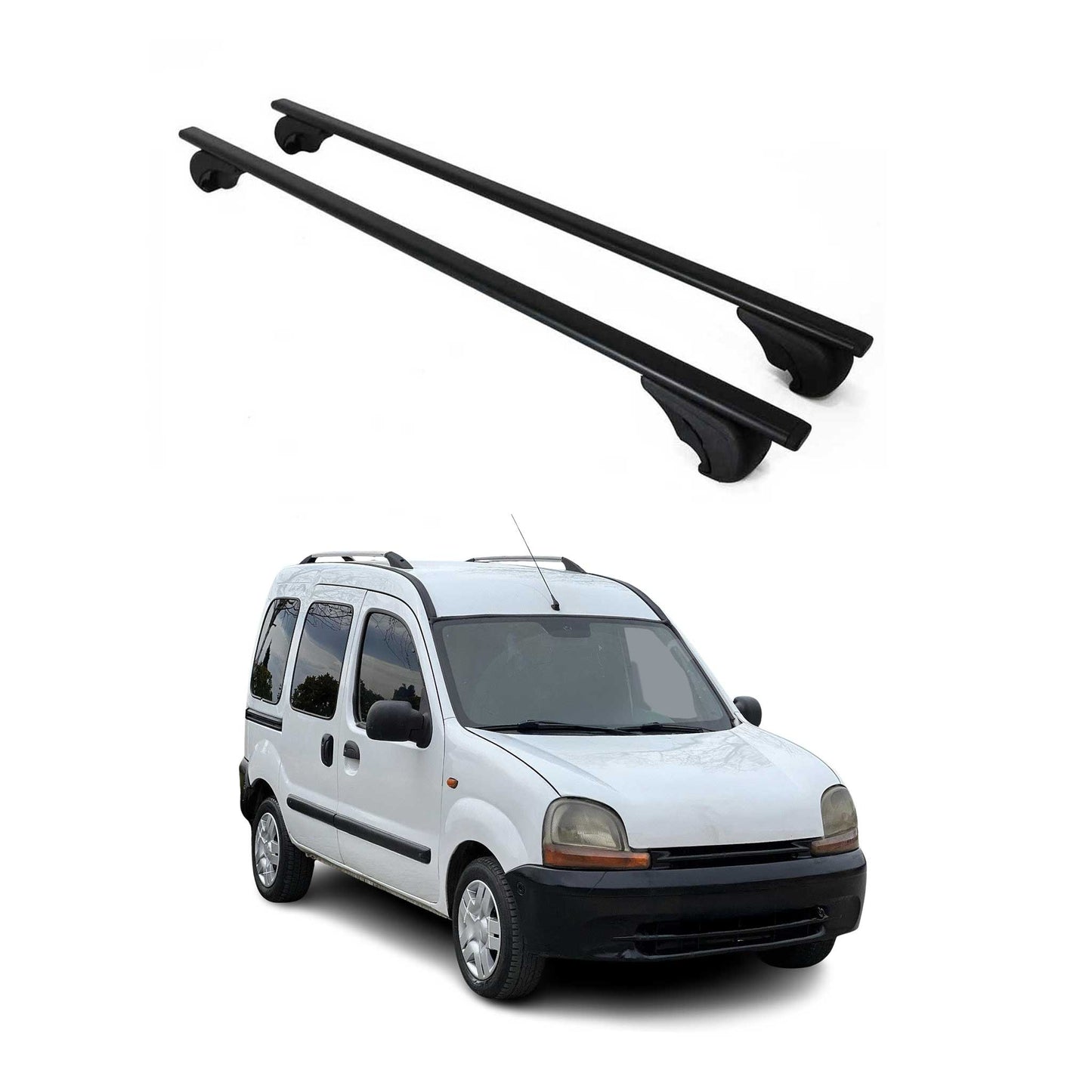 Dachträger Gepäckträger für Renault Kangoo 1996-2007 Grundträger Metall Schwarz