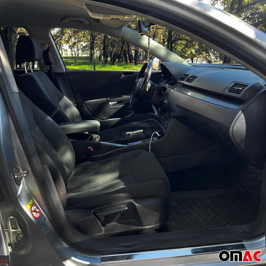 Ornamente prag uși pentru VW Passat B8 2015-2025, oțel inoxidabil, argintiu, set 4 piese