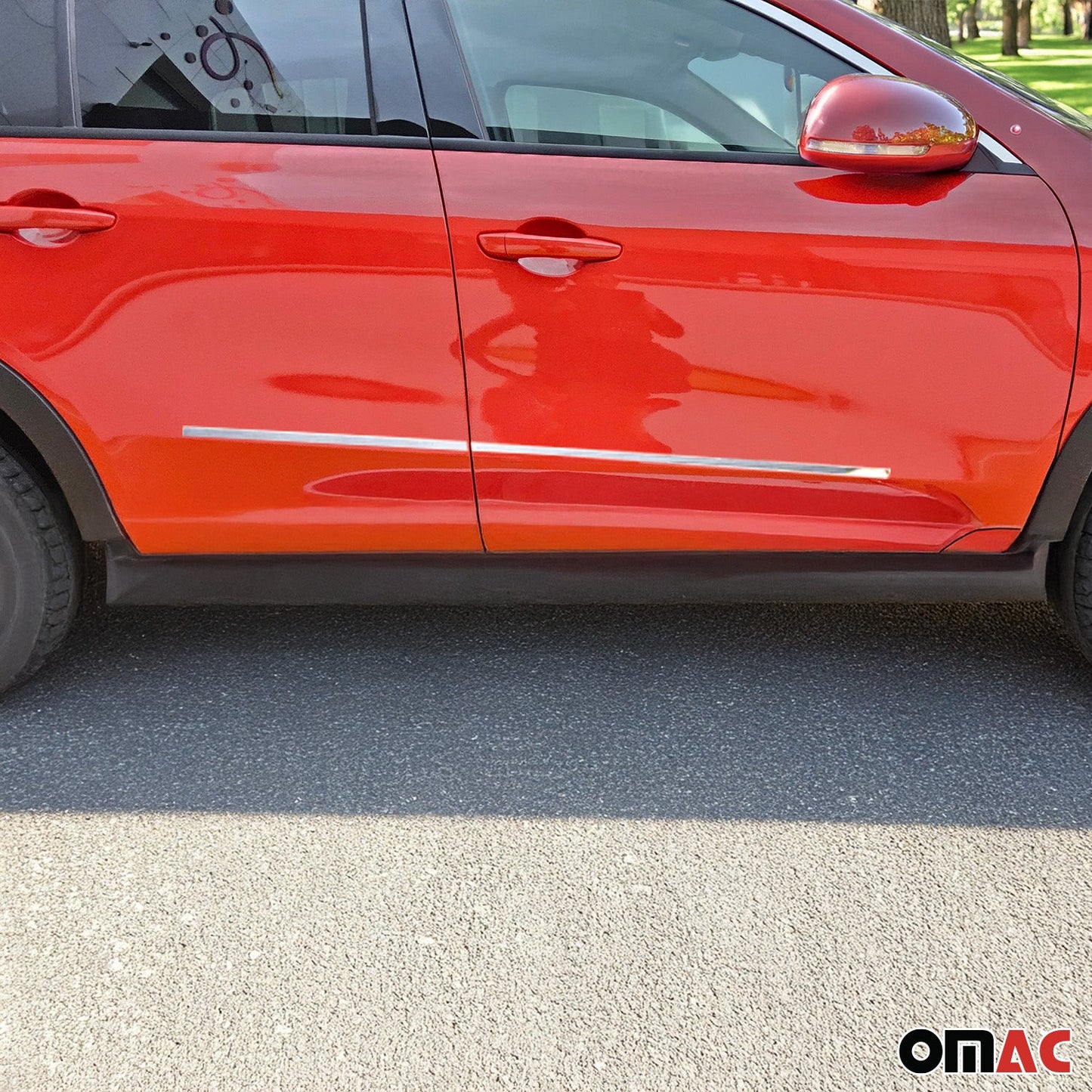 Seitentürleiste Türleisten Türschutzleiste für Fiat 600e 2023-2025 Chrom 4x