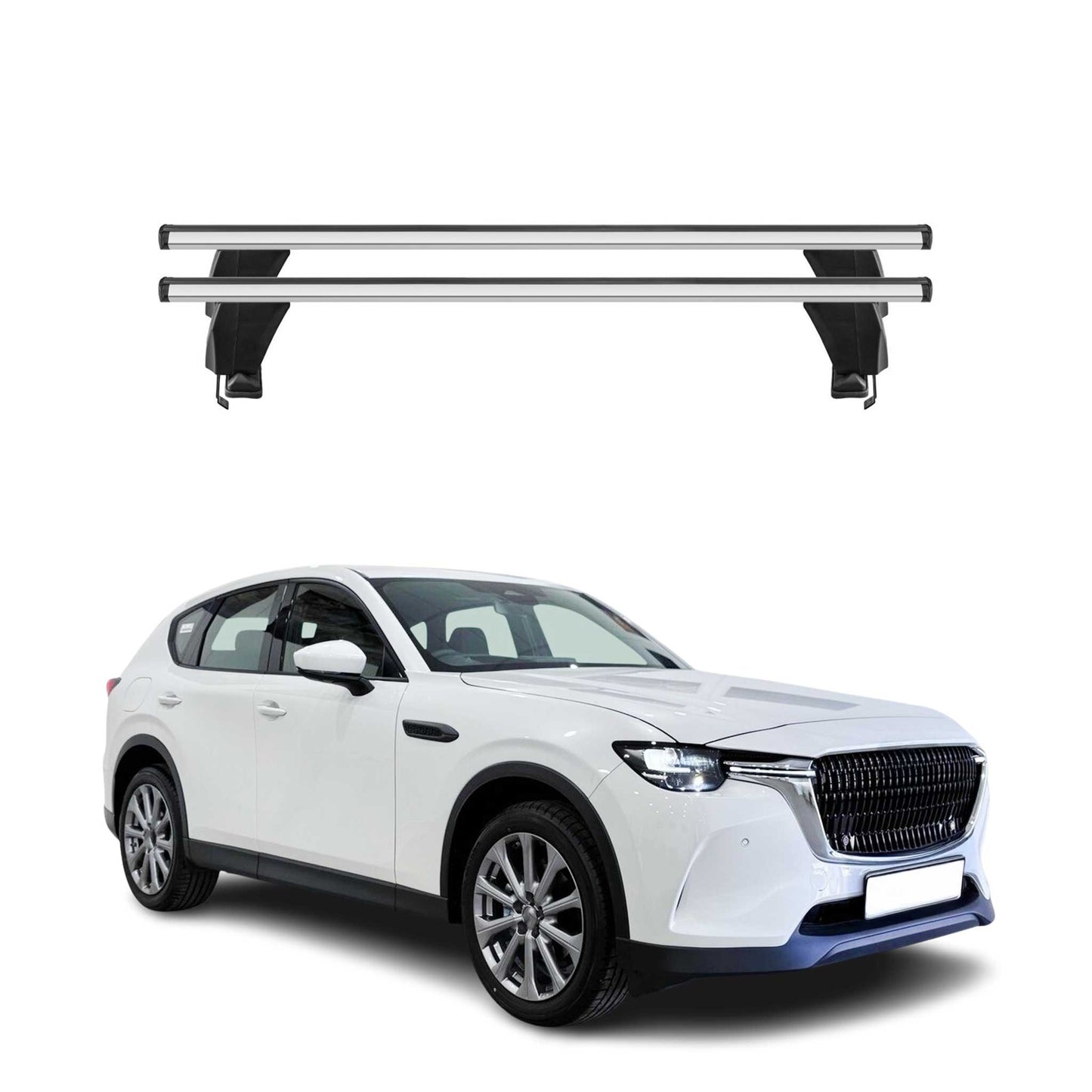 Menabo Dachträger Grundträger für Mazda CX-60 2022-2025 Alu Grau 2tlg