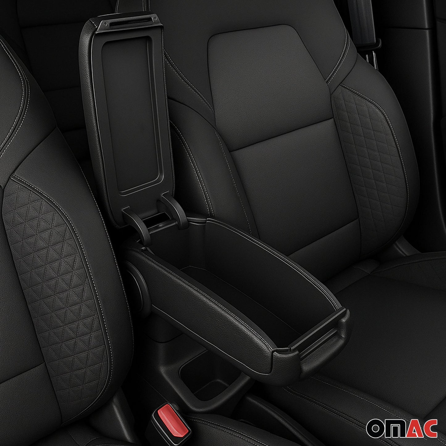 Mittelarmlehne Armlehne für Renault Megane 2008-2015 PU-Leder ABS Schwarz