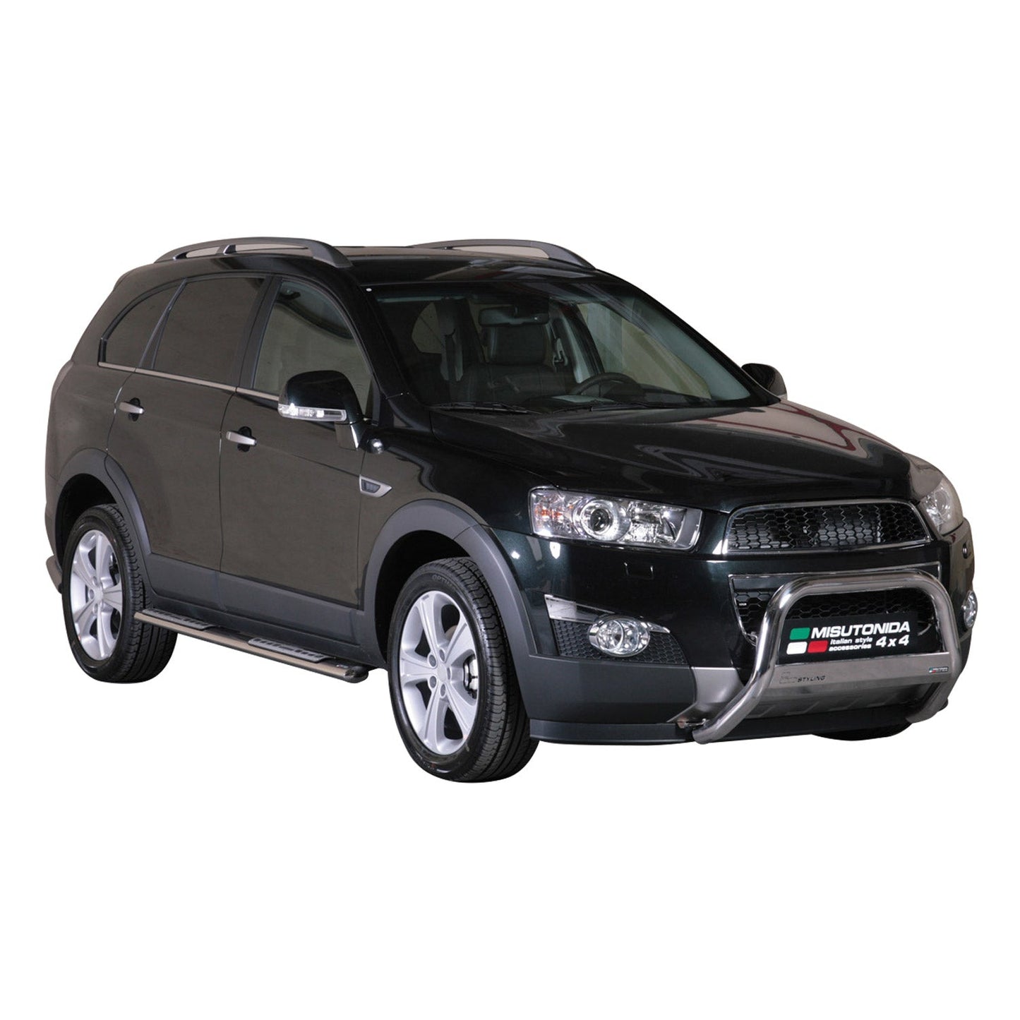 Bară de protecție/buton față pentru Chevrolet Captiva 2011-2016, ø63mm, oțel, argintiu