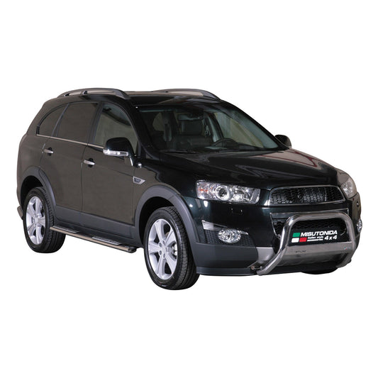 Bară de protecție/buton față pentru Chevrolet Captiva 2011-2016, ø63mm, oțel, argintiu