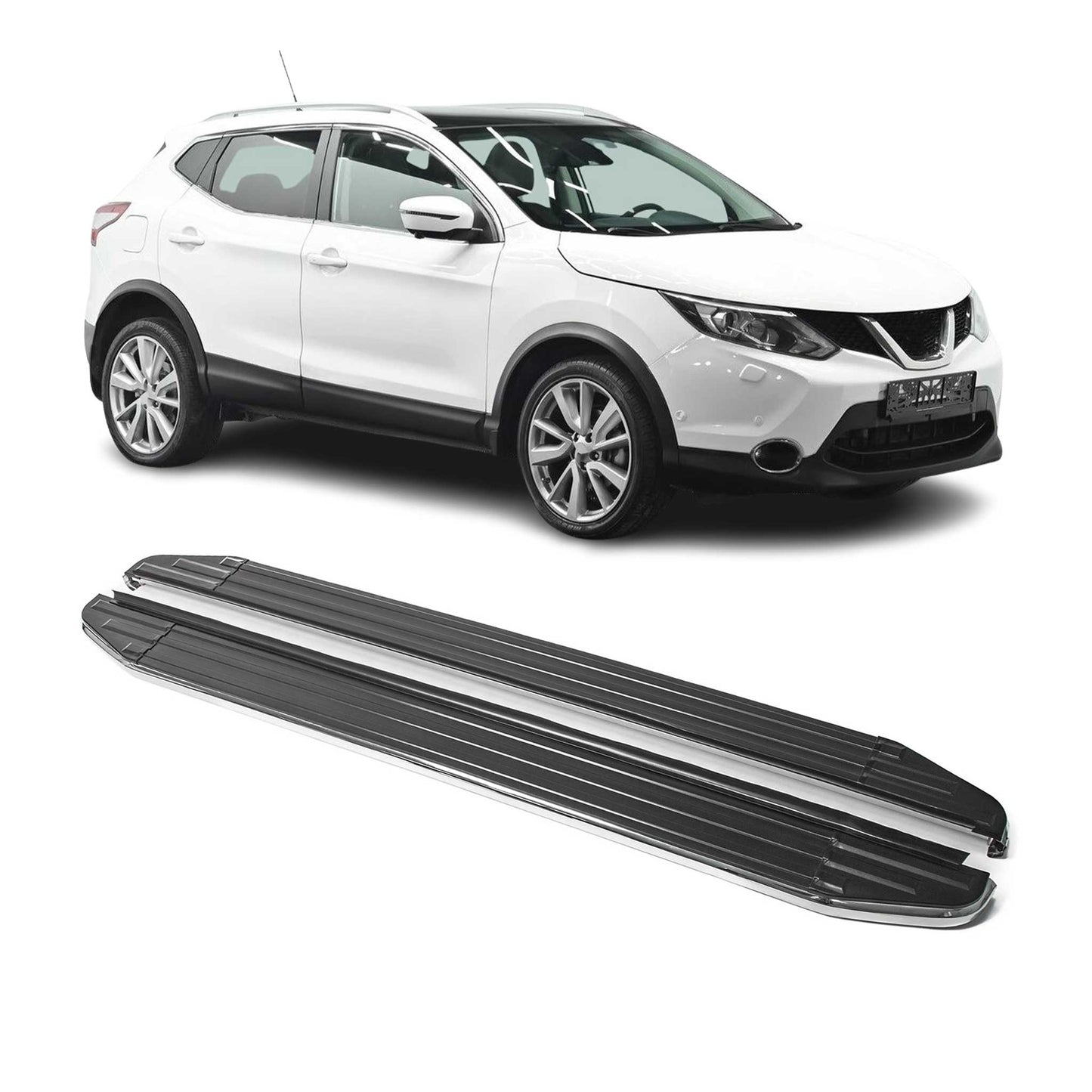 Trittbretter Seitenschweller für Nissan Qashqai 2013-2018 ABE Alu