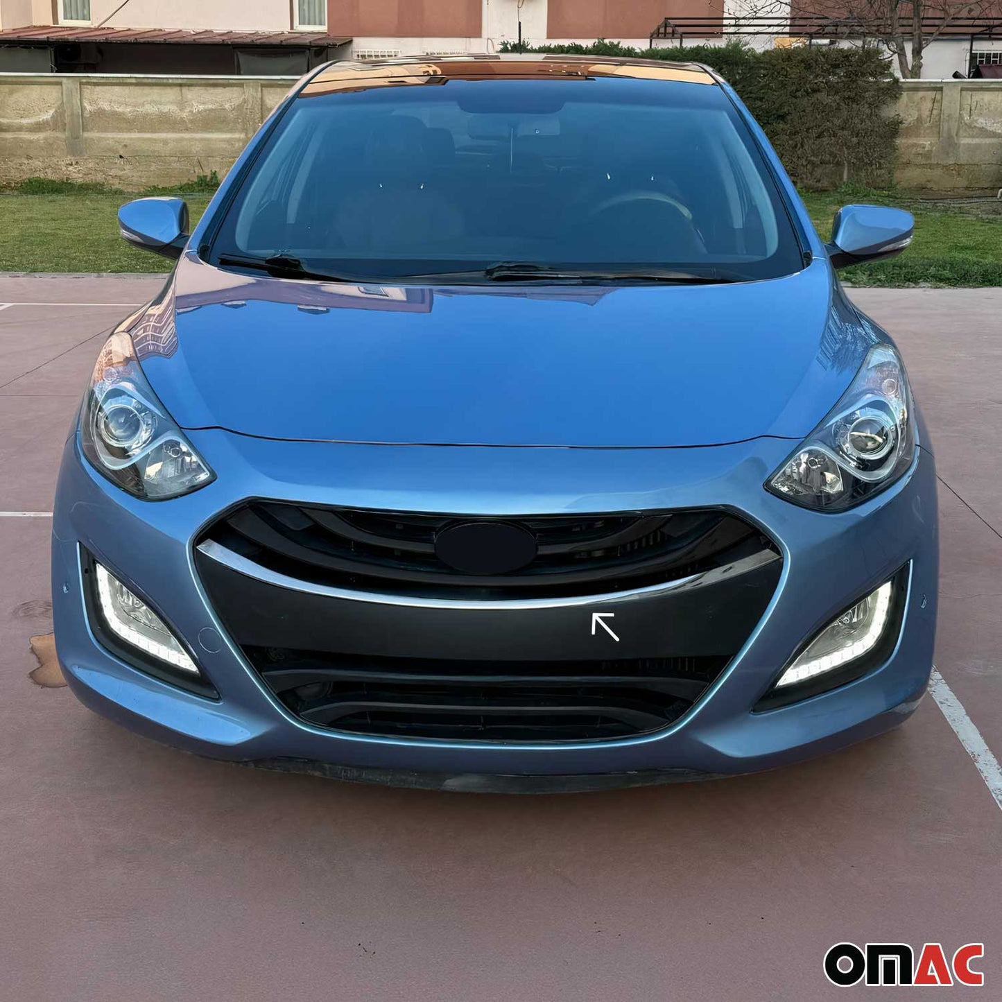 Benzi decorative grilă auto pentru Hyundai i30 Coupe 2013-2017, crom-argintiu