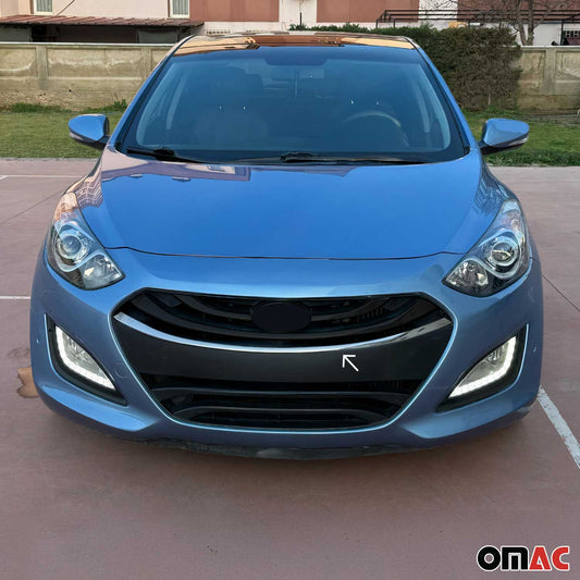 Benzi decorative grilă auto pentru Hyundai i30 Coupe 2013-2017, crom-argintiu