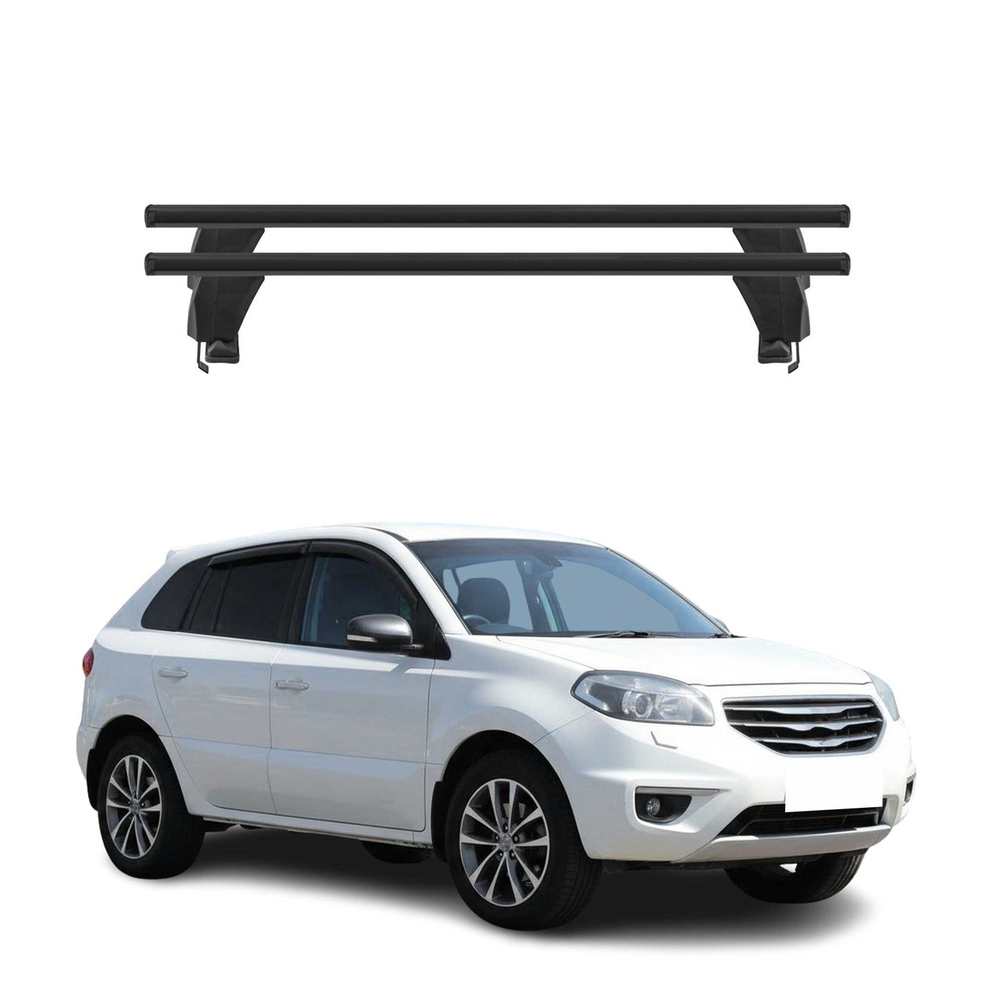 Menabo Dachträger Grundtäger für Renault Koleos mk1 2008-2016 50kg Alu Schwarz