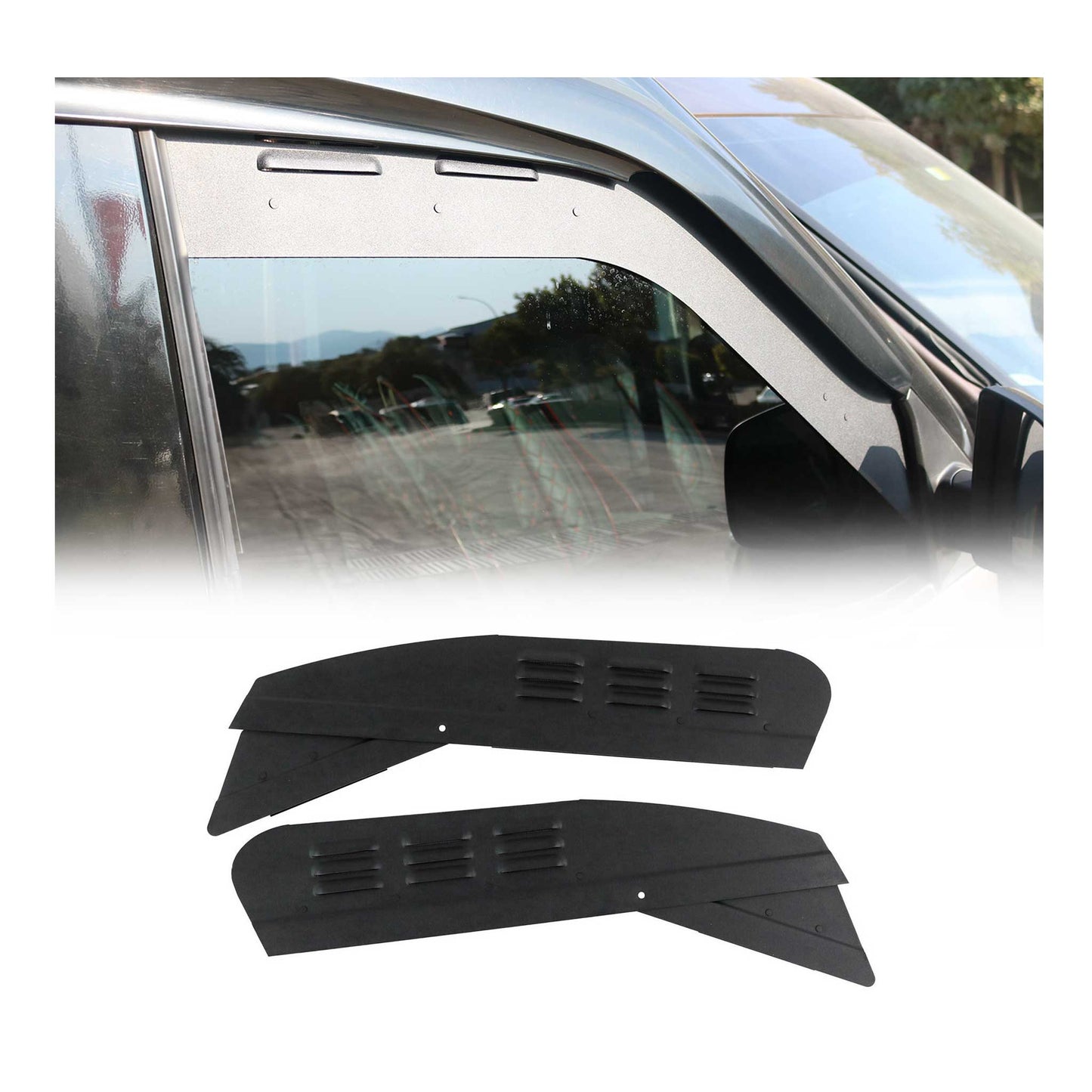 Lüftungsgitter Be & Entlüftung für Peugeot Partner Tepee 2012-2019 Alu Schwarz