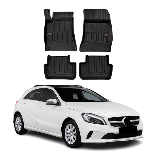 Covorașe auto Mercedes Clasa A W176 2012-2018, TPE, negre, set 4 piese