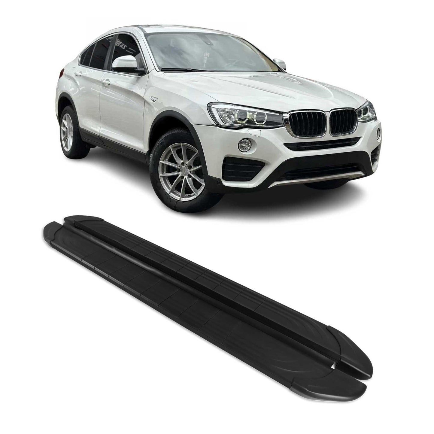 Trittbretter Seitenschweller für BMW X4 F26 2013-2018 Aluminium Schwarz 2tlg