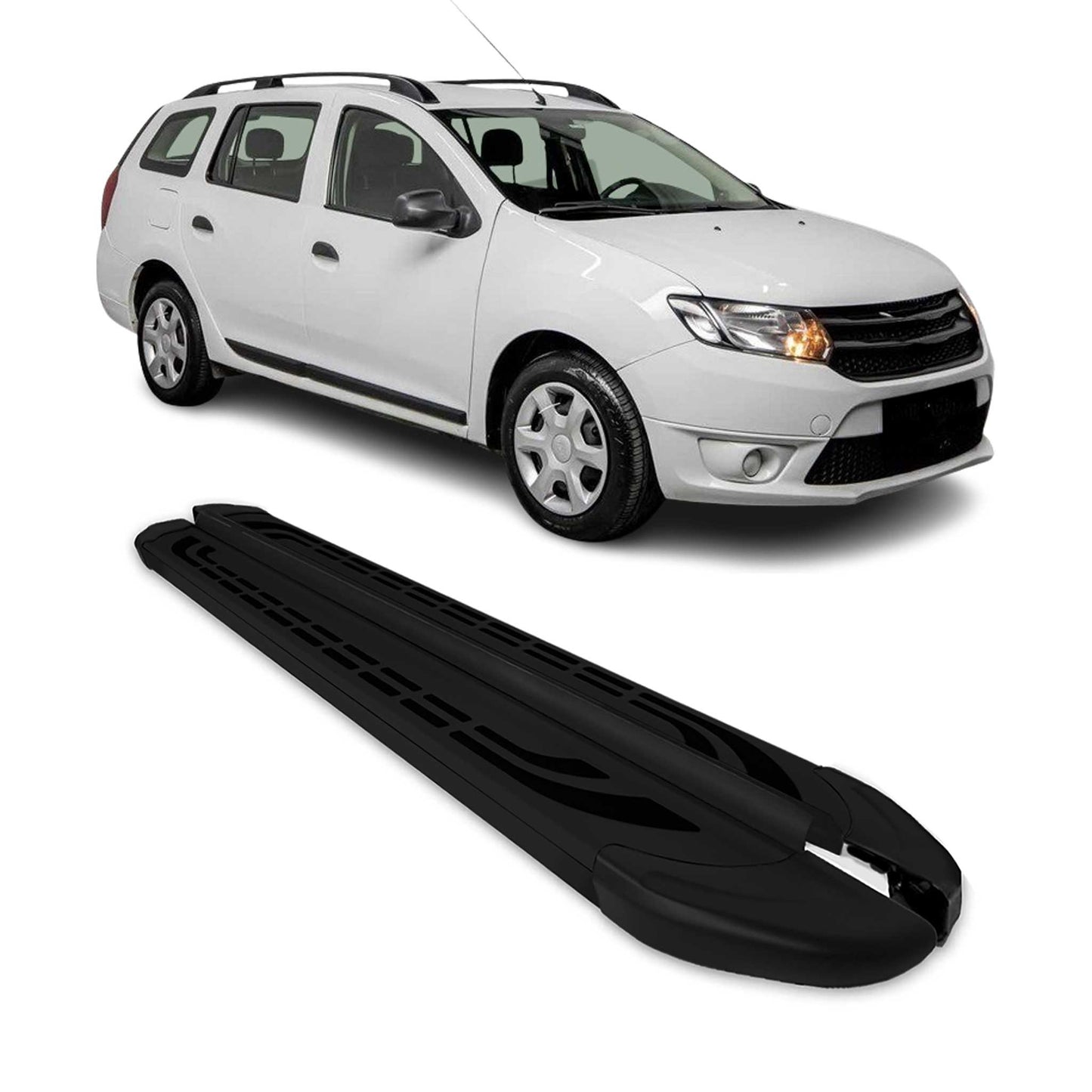 Trittbretter Schweller Seitenbretter für Dacia Logan MCV 2013-2021 Alu Schwarz