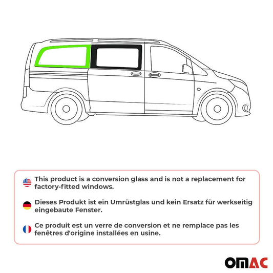 Seitenfenster Auto für Mercedes Vito W447 2014-2025 Rechts L2