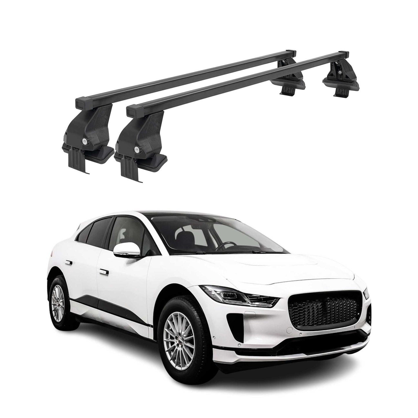 Menabo Dachträger Grundtäger für Jaguar I-Pace 2018-2025 50kg Stahl Schwarz 2x