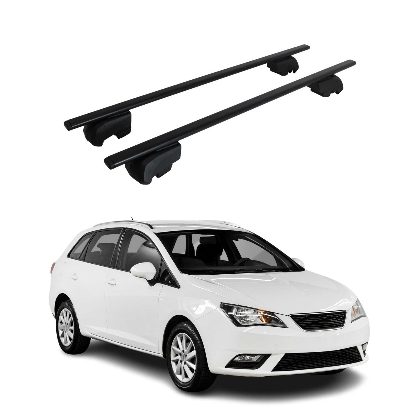 Portbagaj de plafon pentru Seat Ibiza mk4 Sport Tourer 2010-2017 75kg Negru 2x