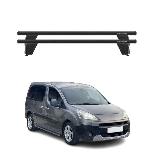 Menabo Dachträger Grundtäger für Peugeot Partner Tepee 2008-2018 75kg Schwarz 2x