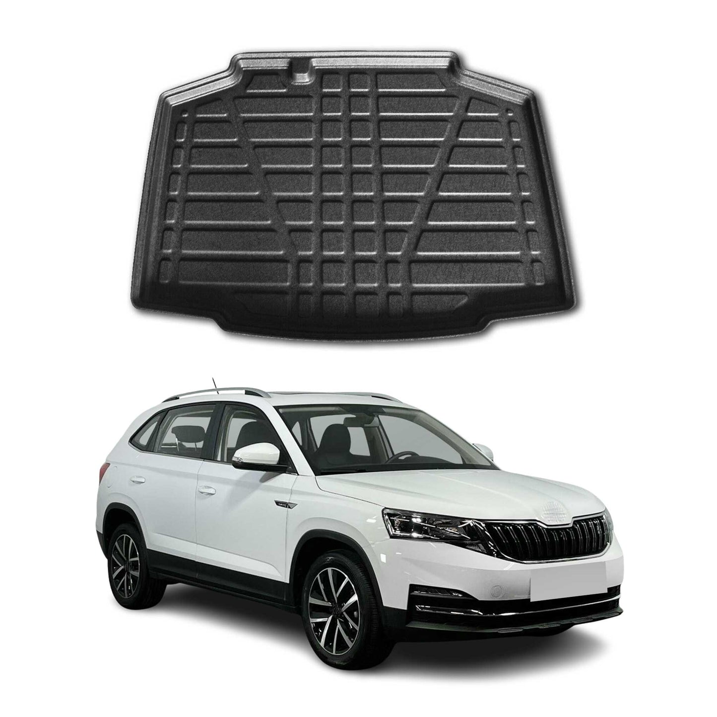 Căptușeală portbagaj/cargo pentru Skoda Kamiq 2020-2025, cauciuc TPE, negru