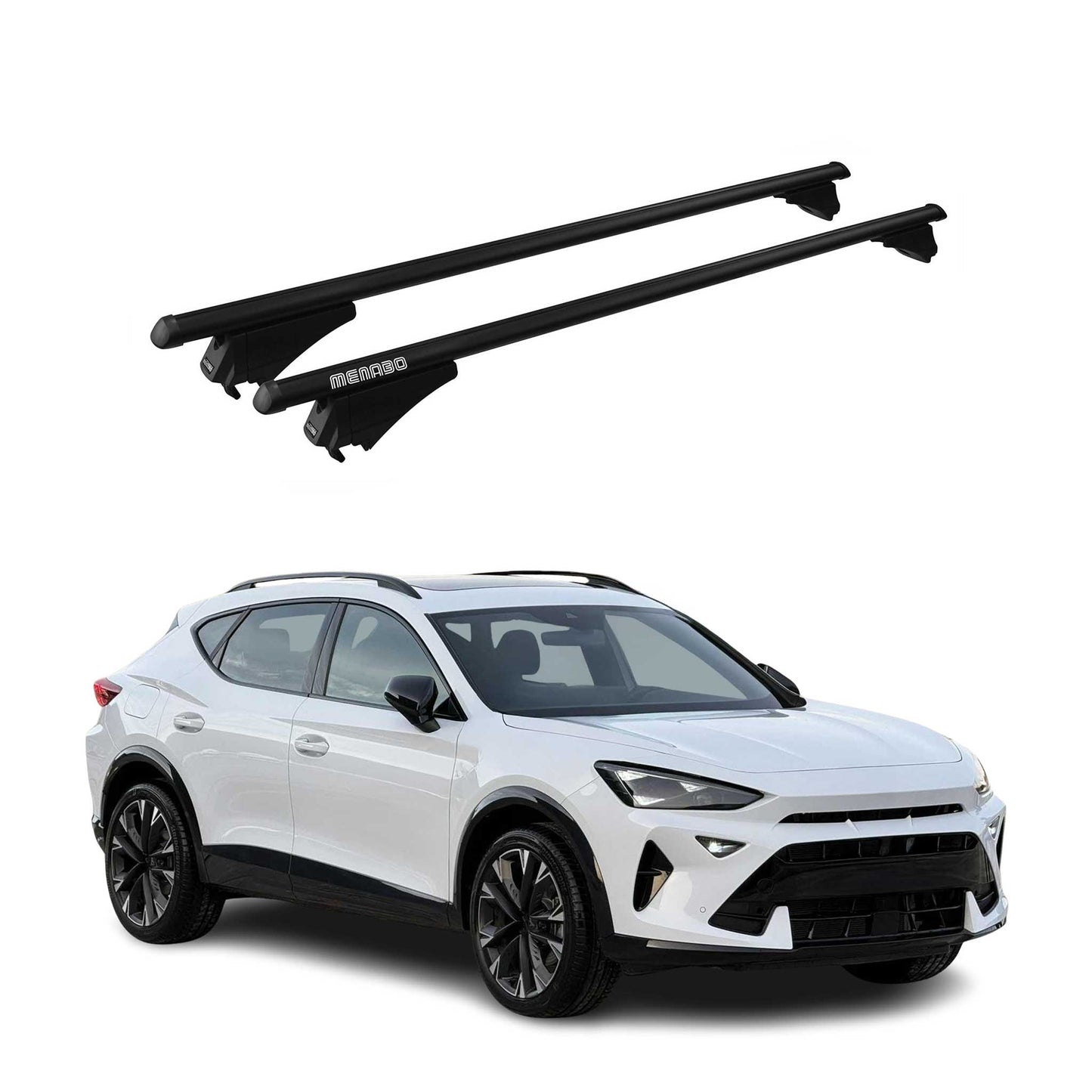 Menabo Dachträger Grundtäger für Cupra Formentor 2020-2025 75kg Alu Schwarz 2x