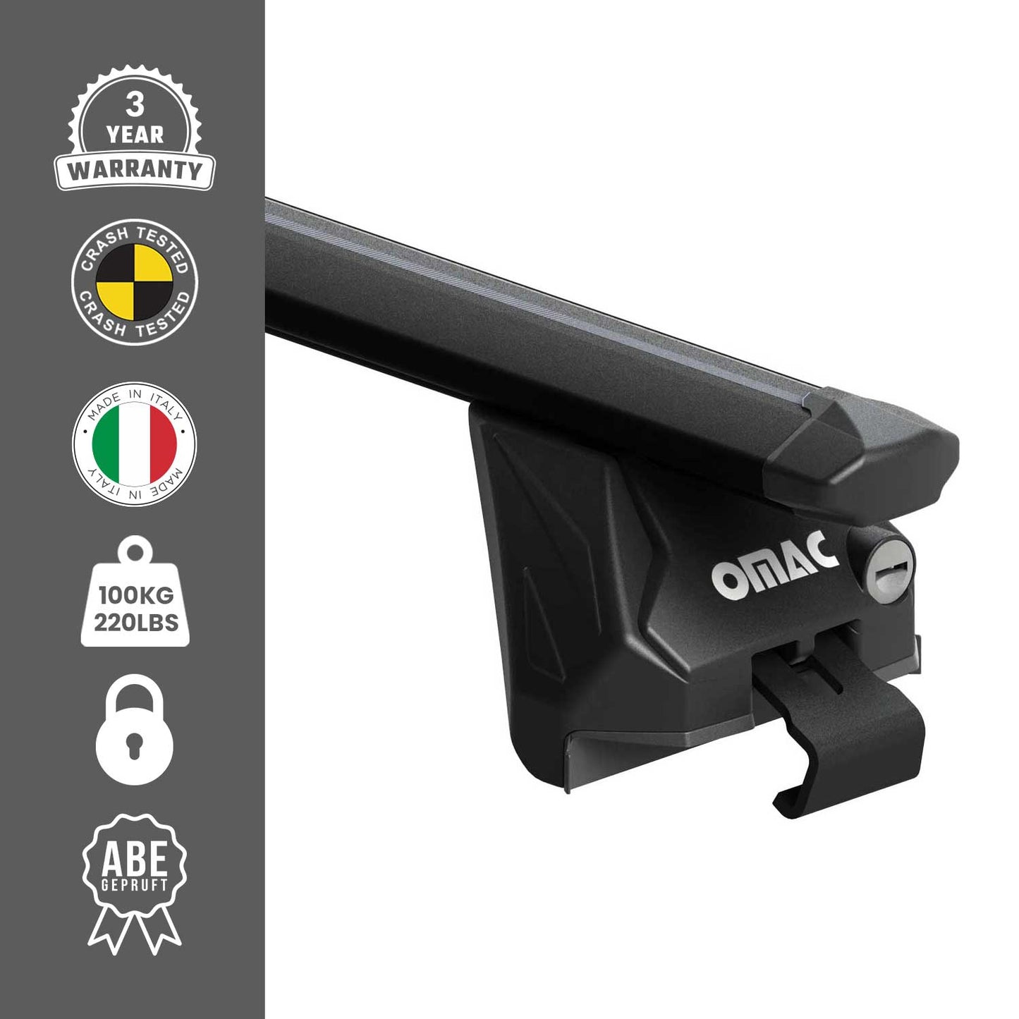 Portbagaj de plafon pentru VW Touran mk2 2015-2025 100kg aluminiu negru 2 piese ABE