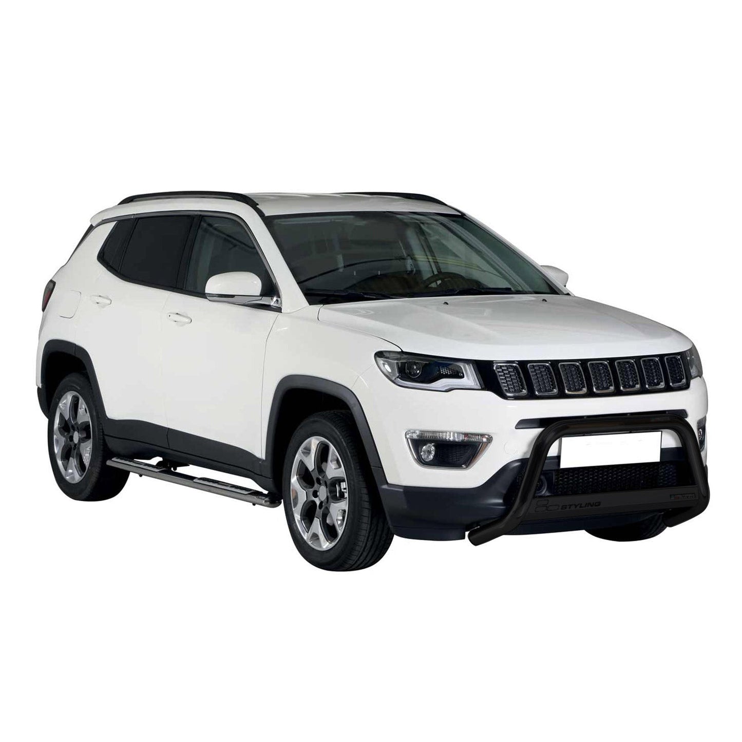 Bară de protecție/buton față pentru Jeep Compass 2016-2021, ø63mm, oțel, negru