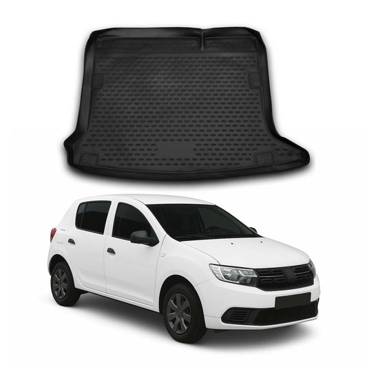 Covoraș portbagaj/tapițerie portbagaj pentru Dacia Sandero 2012-2020, cauciuc TPE, negru