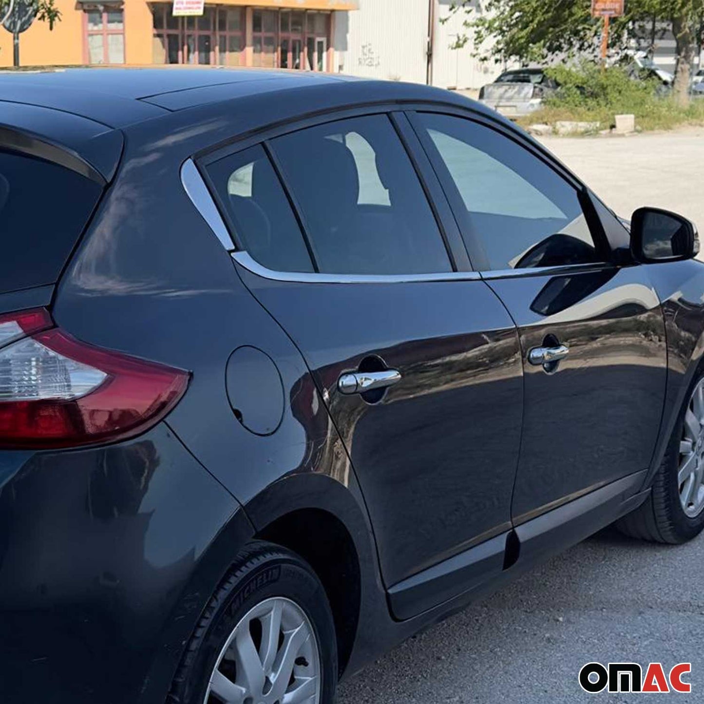 Benzi decorative pentru geamuri Renault Megane 2008-2016, oțel inoxidabil cromat, 6 bucăți