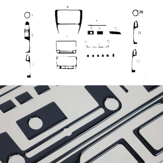 Listwa wykończeniowa kokpitu do VW Jetta 2010-2018, kolor czarny fortepianowy, 22 sztuki