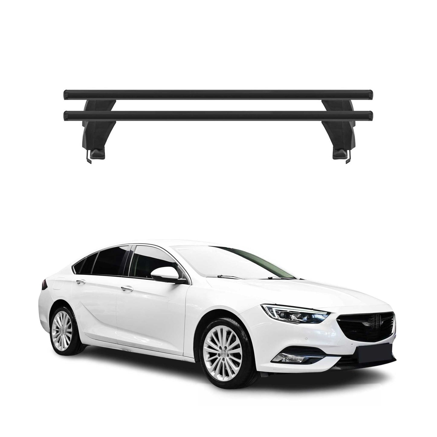 Menabo Dachträger für Opel Insignia Grand Sport 2017-2022 50kg Alu Schwarz 2x