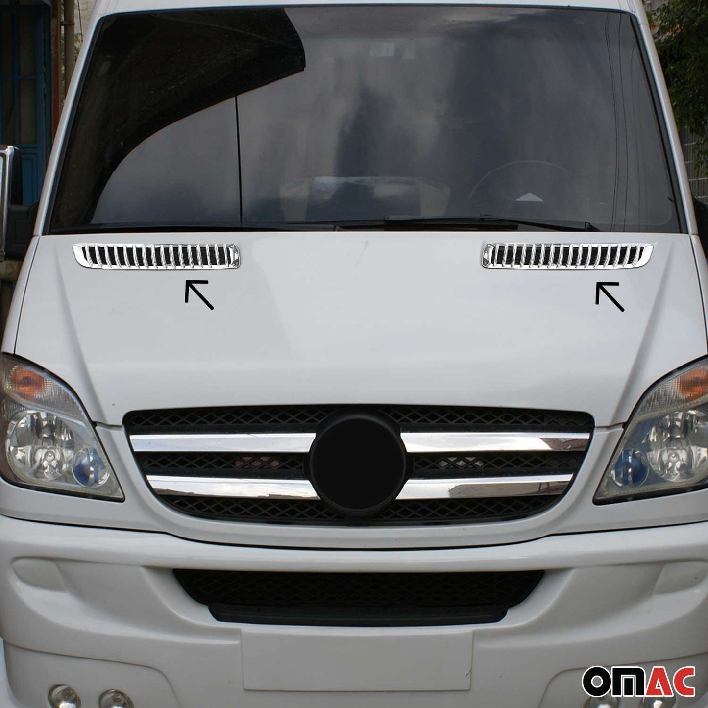 Kühlergrill Leiste Grillleisten für Mercedes Sprinter W906 2006-2017 Chrom ABS