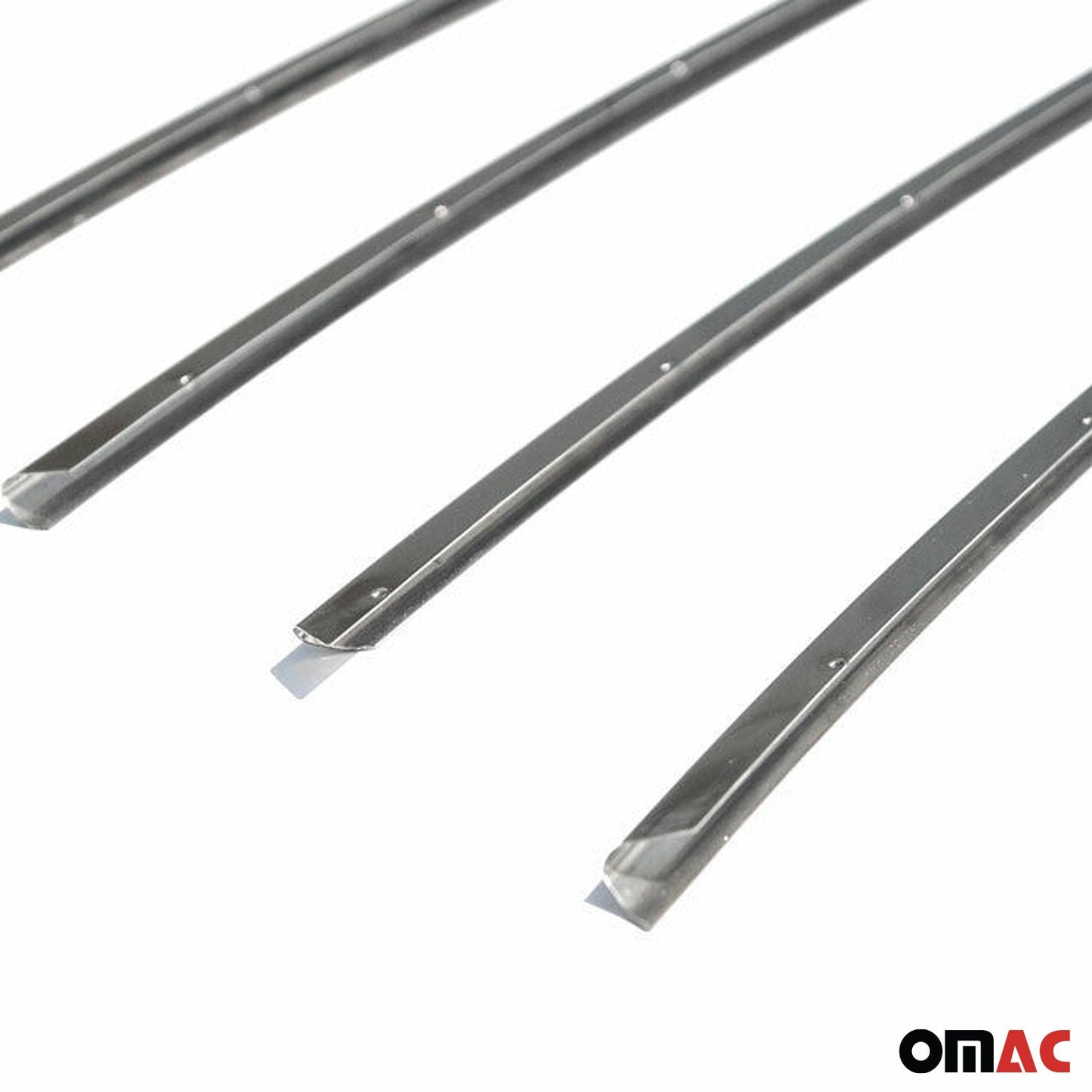 Benzi decorative grilă auto pentru Peugeot 307 2005-2009, oțel inoxidabil, argintiu, 5 bucăți