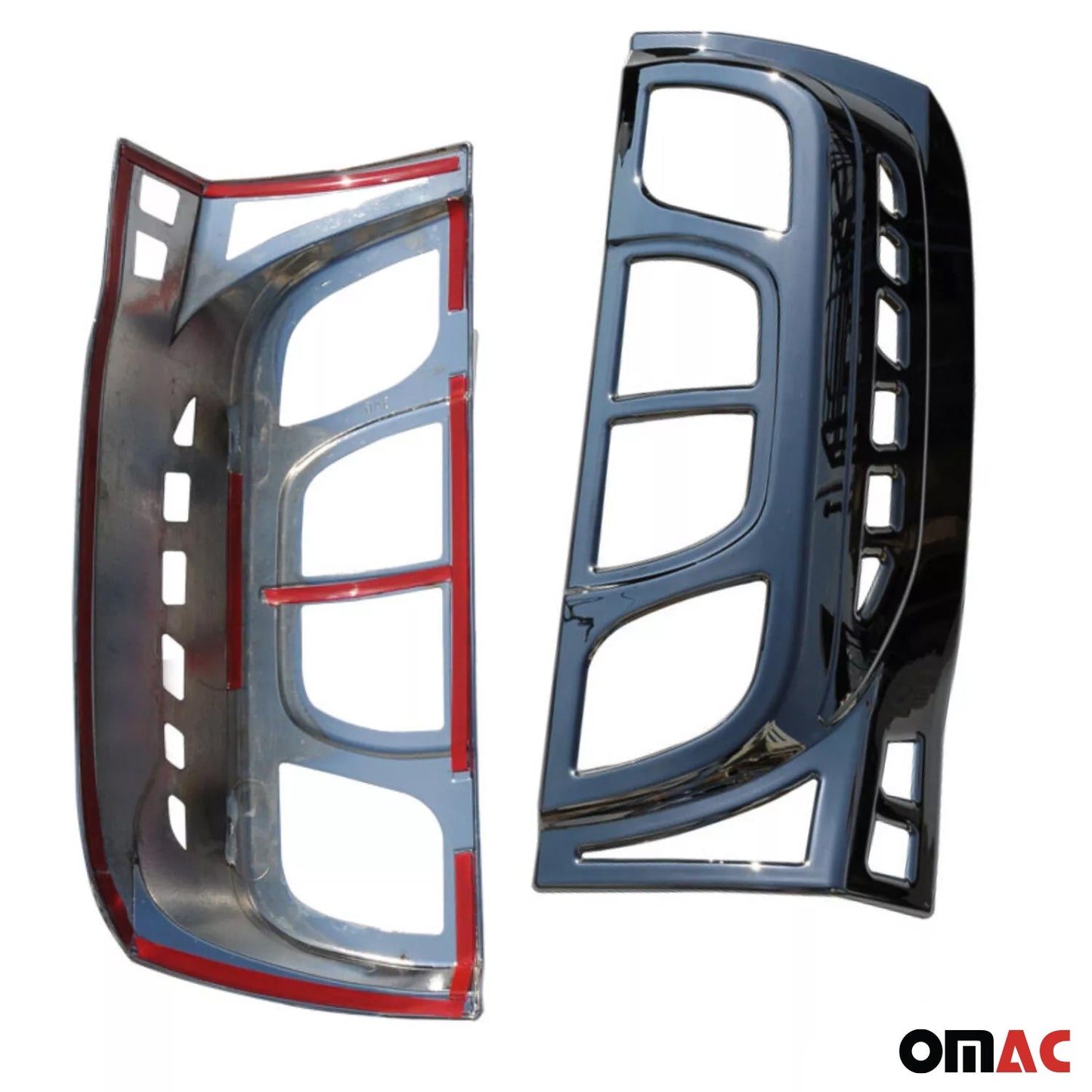 Ornamente stopuri Fiat Fiorino III 2008-2022, crom închis, ABS, 2x