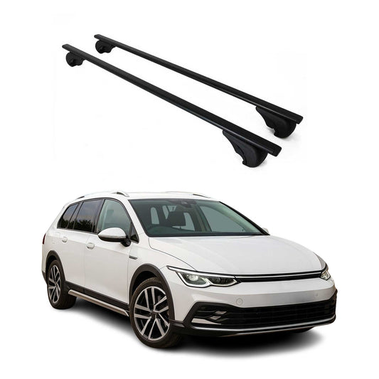 Dachträger Grundtäger für VW Golf Alltrack 2021-2025 75kg Metall Schwarz 2 tlg