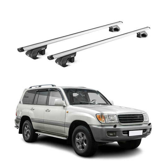 Bară de plafon pentru Toyota Land Cruiser 90 120 1996-2009 5 uși 90kg aluminiu argintiu 2x ABE