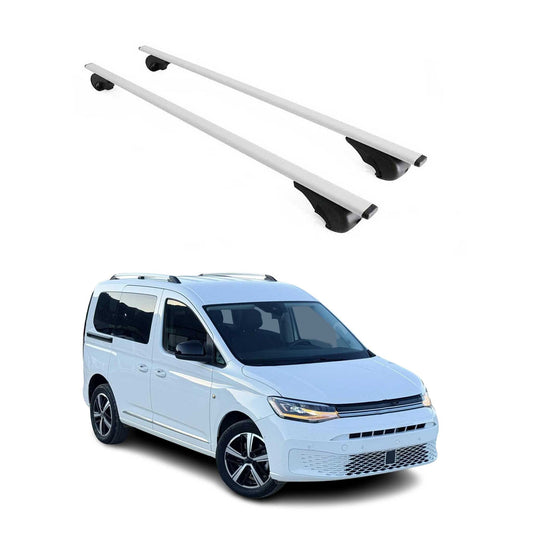 Dachträger Grundtäger für VW Caddy 2020-2025 75kg Metall Silber 2 tlg