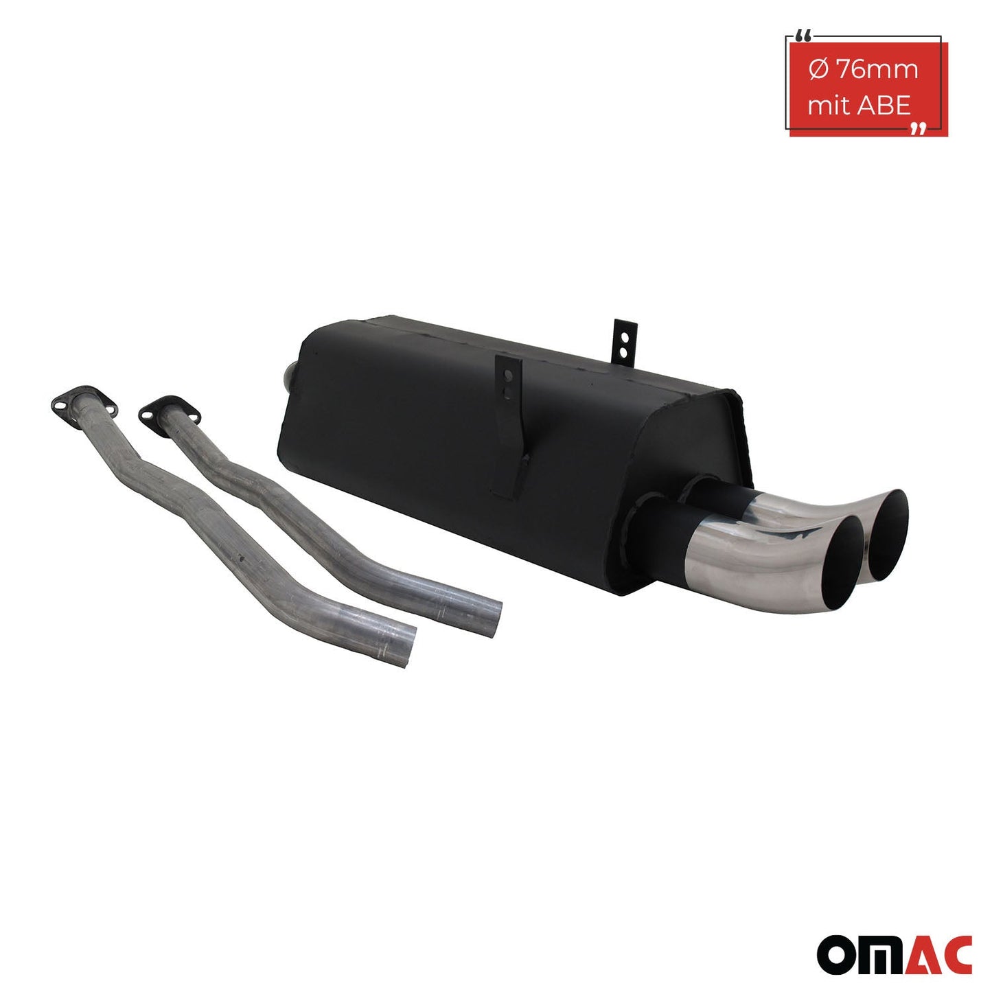 Novus Sportauspuff für BMW 3er E36 325i 2x76mm DTM Endschalldämpfer mit ABE