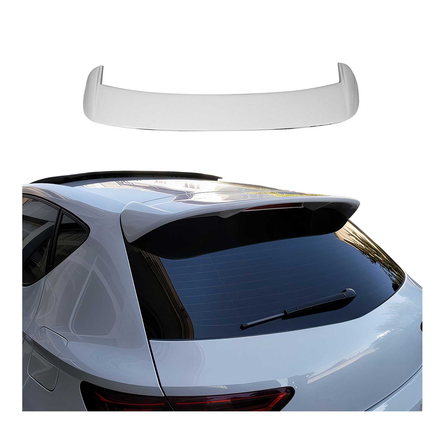 Heckspoiler Dachspoiler Hecklippe für Seat Leon 2012-2020 Schrägheck Grundiert