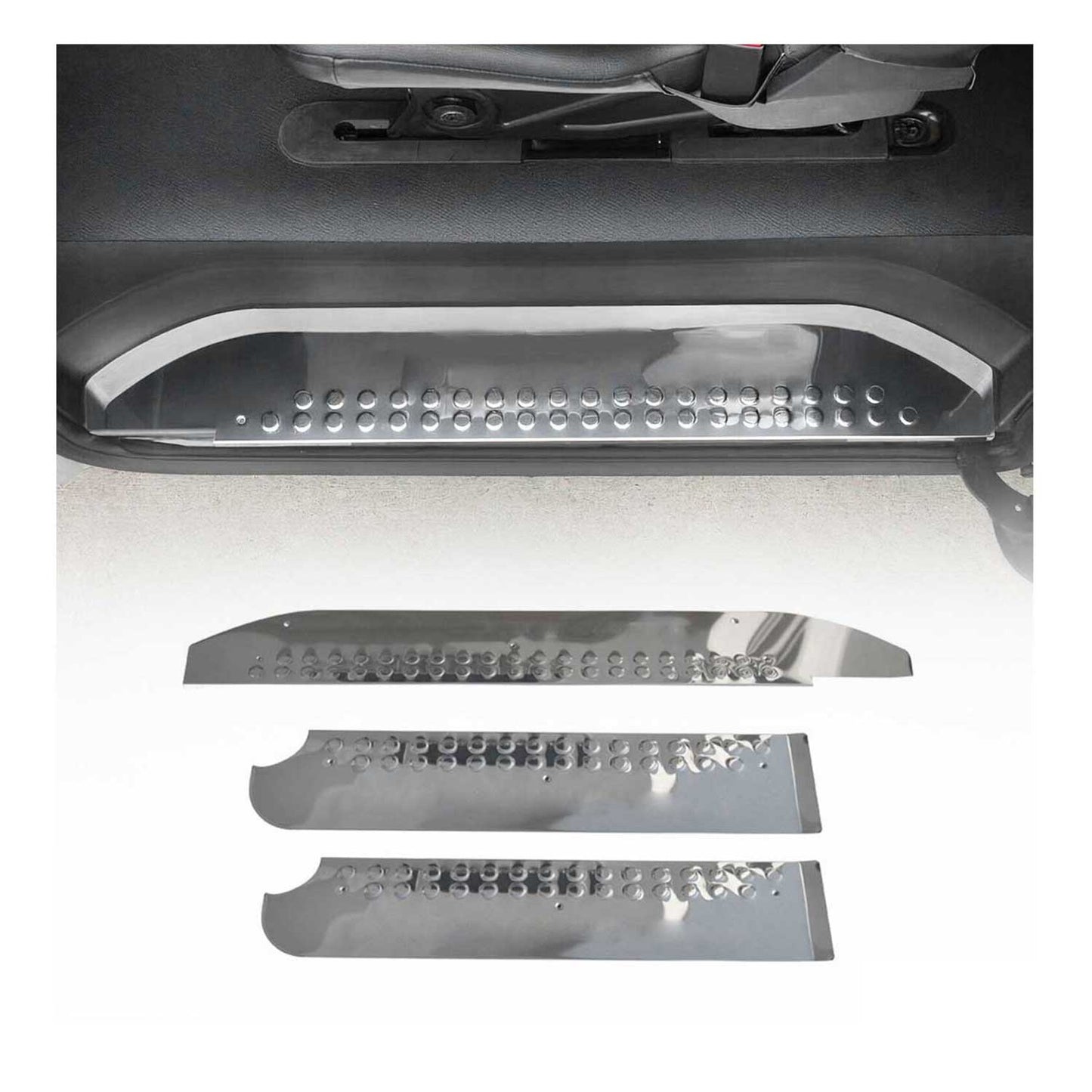 Ornamente prag ușă pentru Mercedes Vito W639 2003-2014, oțel inoxidabil, 4x