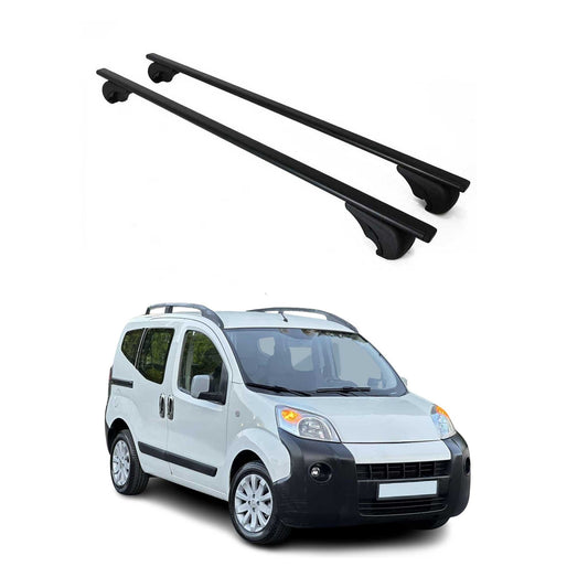 Dachträger Grundtäger für Citroen Nemo 2008-2017 75kg Metall Schwarz 2 tlg
